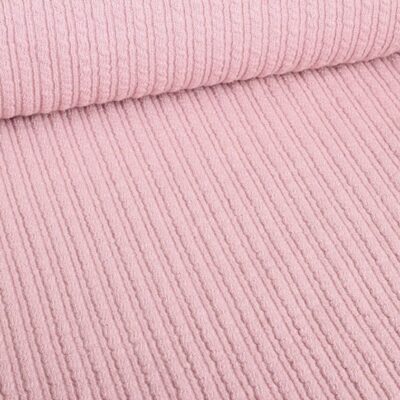 Fantasie rib stof wol licht oudroze