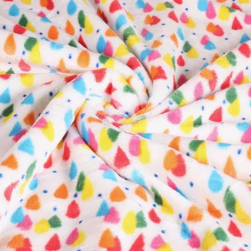 Wellness fleece bedrukt ijsjes wit