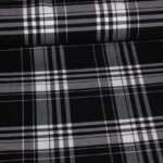 Schotse ruit stretch zwart/wit