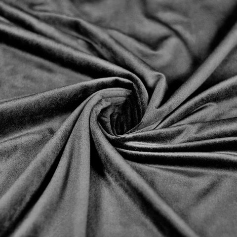Minky fleece stof zwart