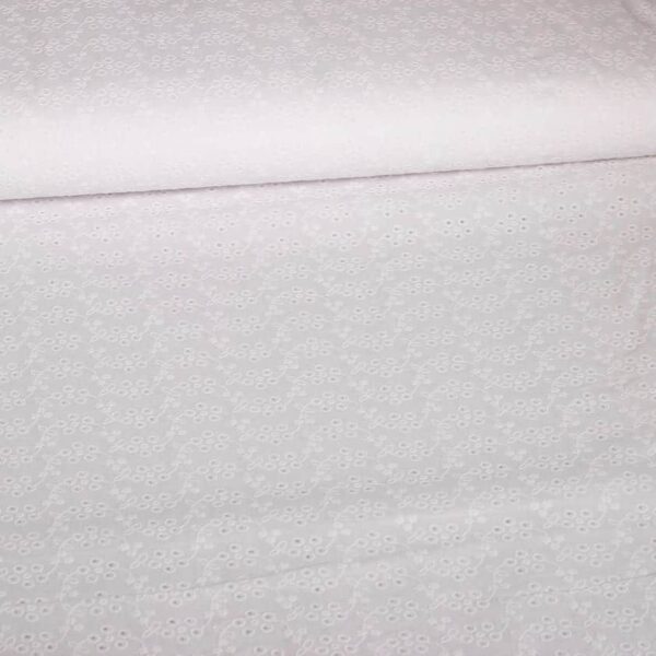 Swiss Broderie diamond wit