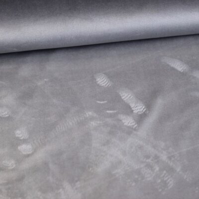 Minky fleece stof licht grijs