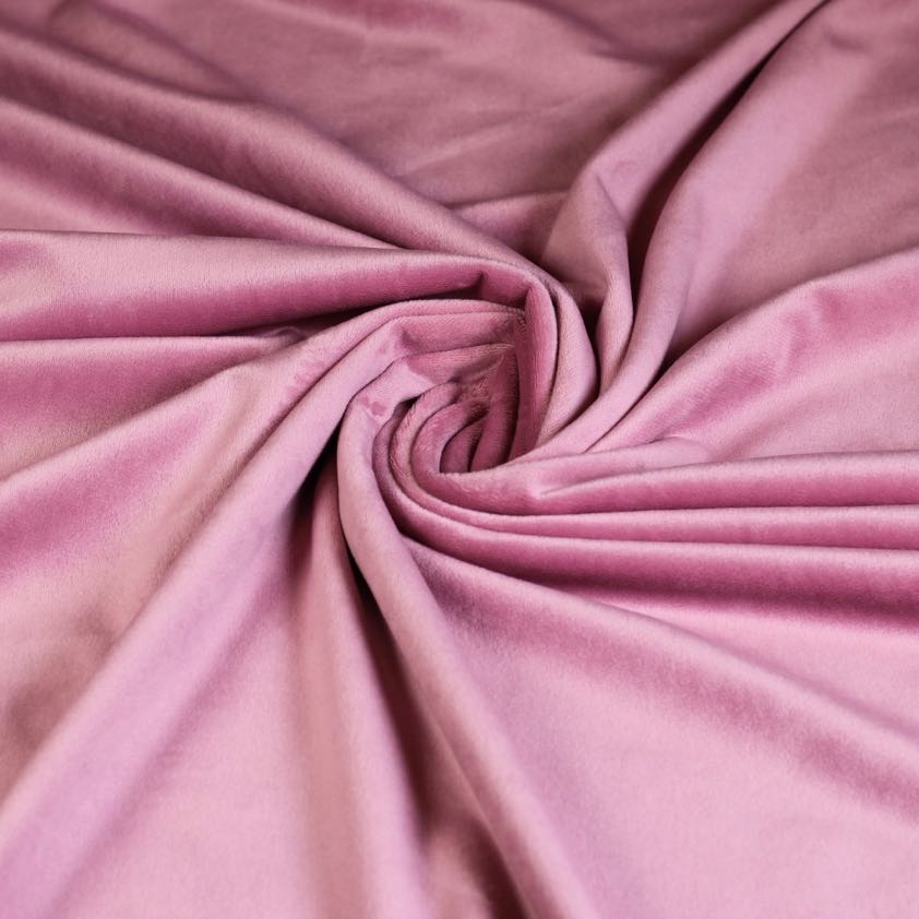 Minky fleece stof oud roze