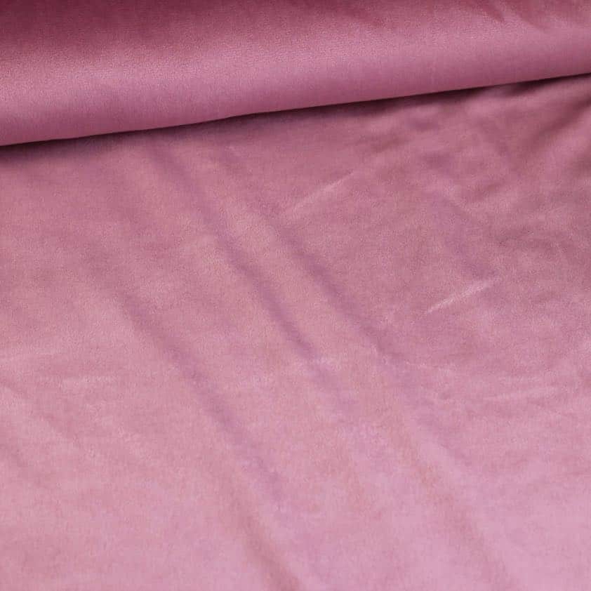 Minky fleece stof oud roze