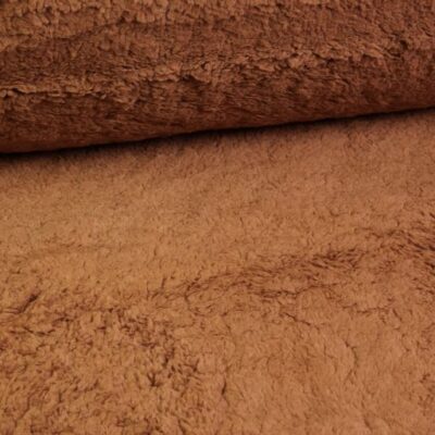 Borg teddy stof cognac bruin