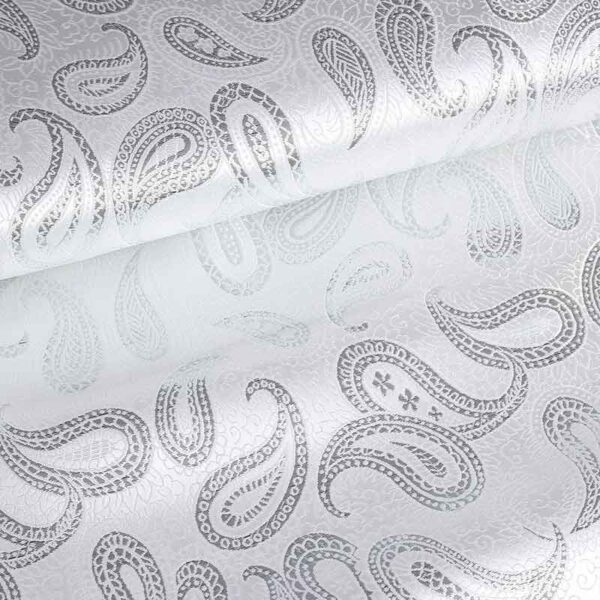 Jacquard paisley zilver