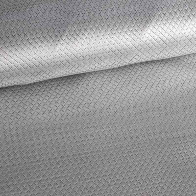 Jacquard mini ruit stof metallic zilver