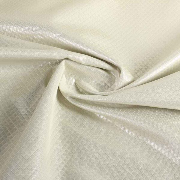 Jacquard mini ruit metallic ecru/zilver