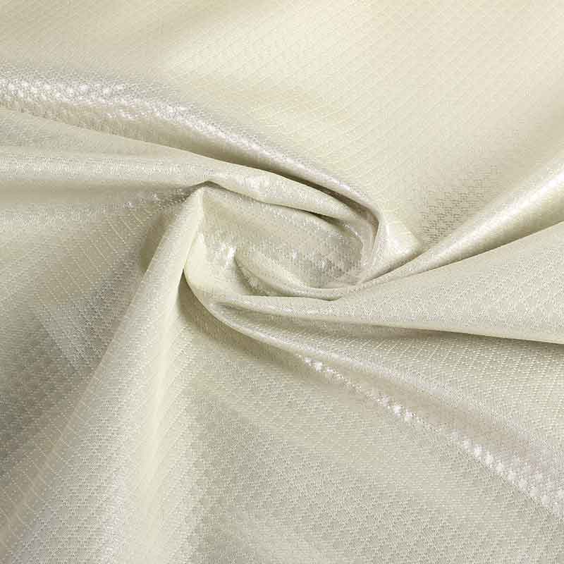 Jacquard mini ruit metallic ecru/zilver