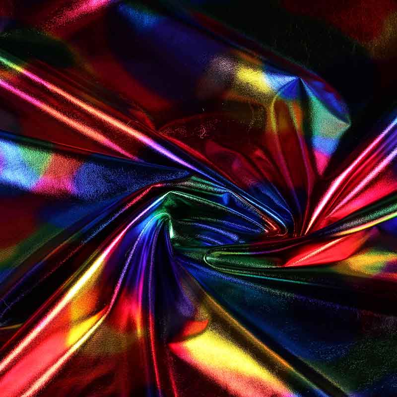 Stretch Lamée stof multicolor