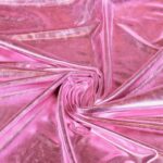 Stretch Lamee stof roze