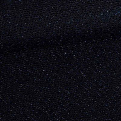 Stretch stof glitter stip kobalt