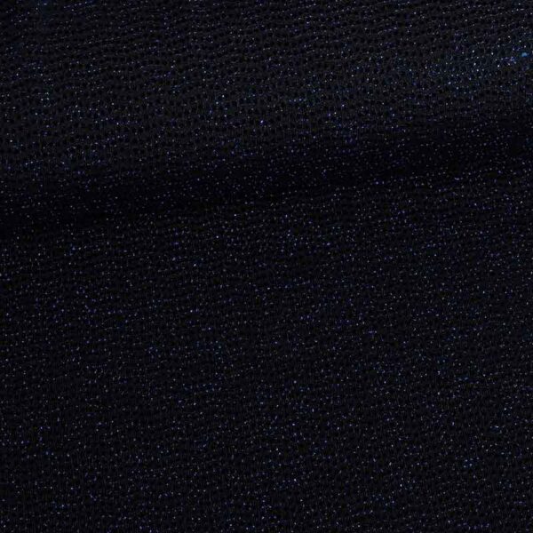 Stretch stof glitter stip kobalt