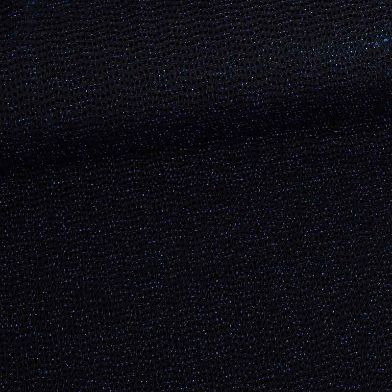 Stretch stof glitter stip kobalt