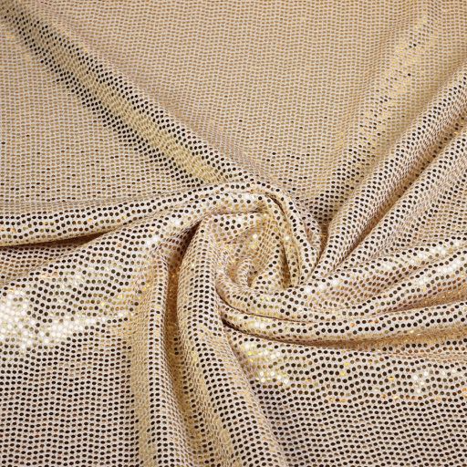 Stretch stof glitter stip wit/goud