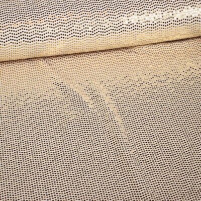 Stretch stof glitter stip wit/goud