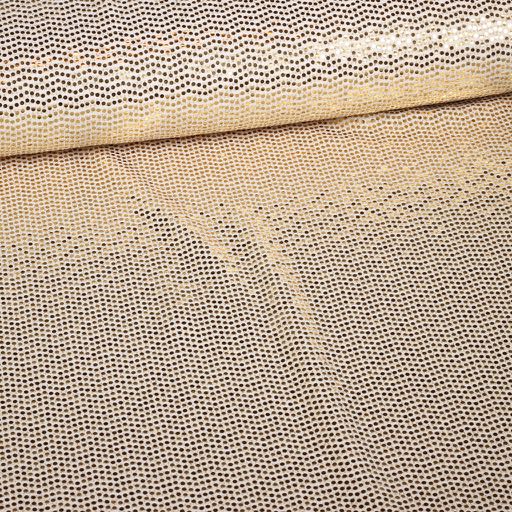 Stretch stof glitter stip wit/goud