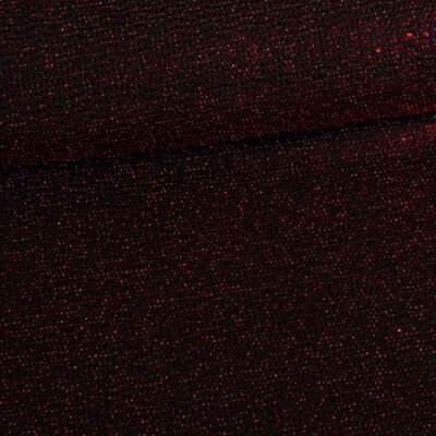 Stretch stof glitter stip rood