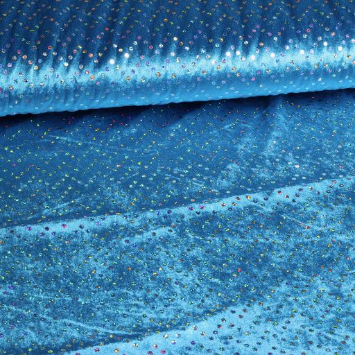 Velours de panne aqua