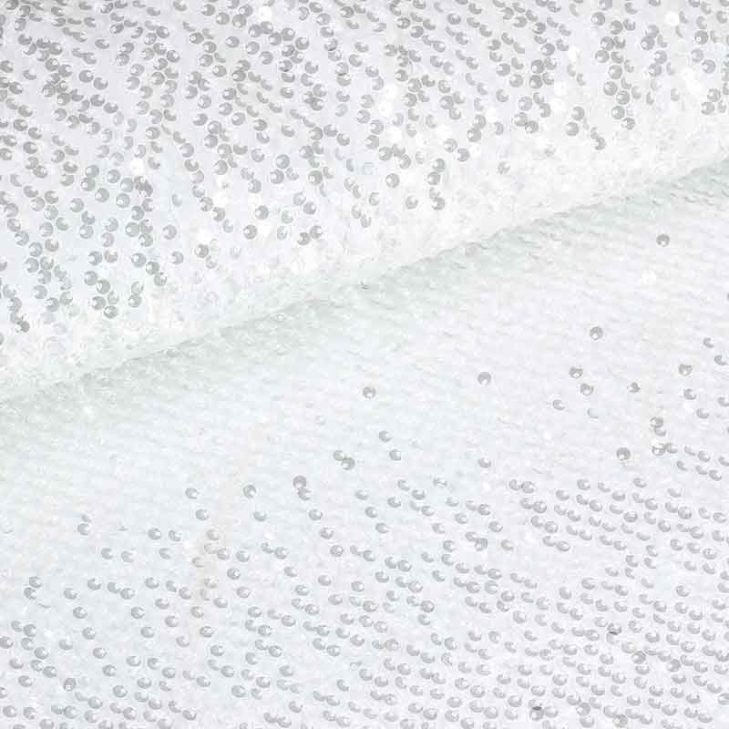 Velvet stof stretch wit met pailletten