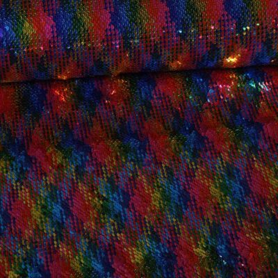 Pailletten stof multicolor