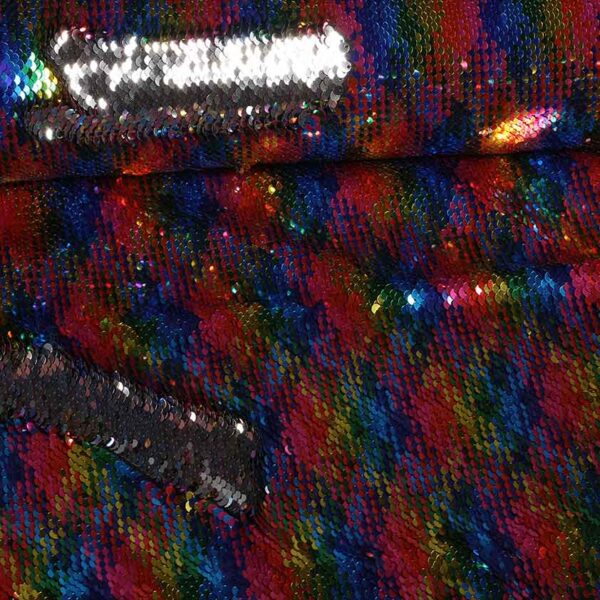 Pailletten stof multicolor