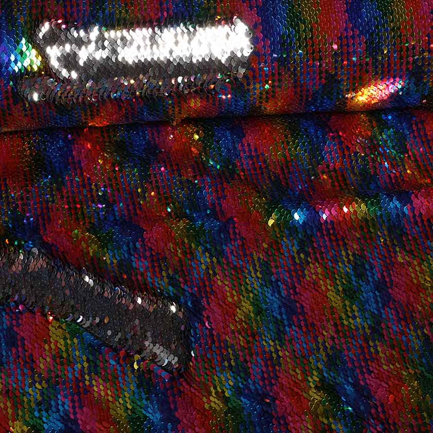 Pailletten stof multicolor