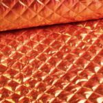 Metallic stof ruit oranje