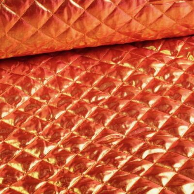Metallic stof ruit oranje