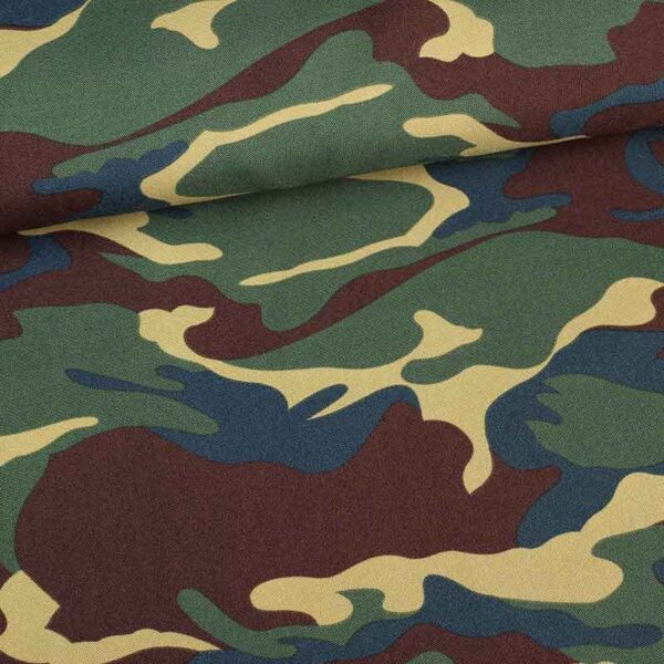 Terlenka stof camouflage groen