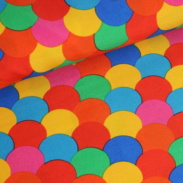 Terlenka stof multicolor bollen
