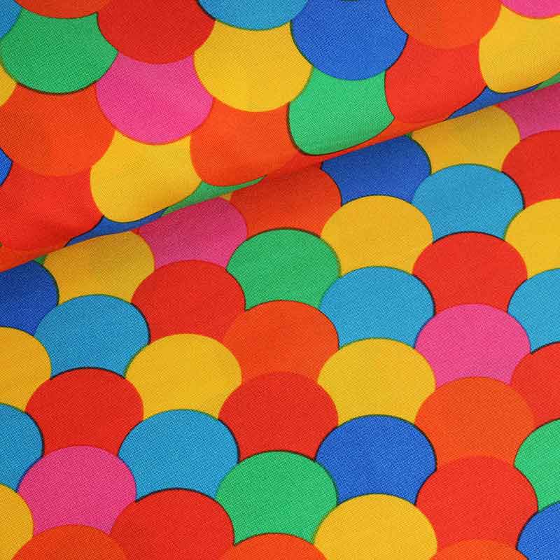 Terlenka stof multicolor bollen