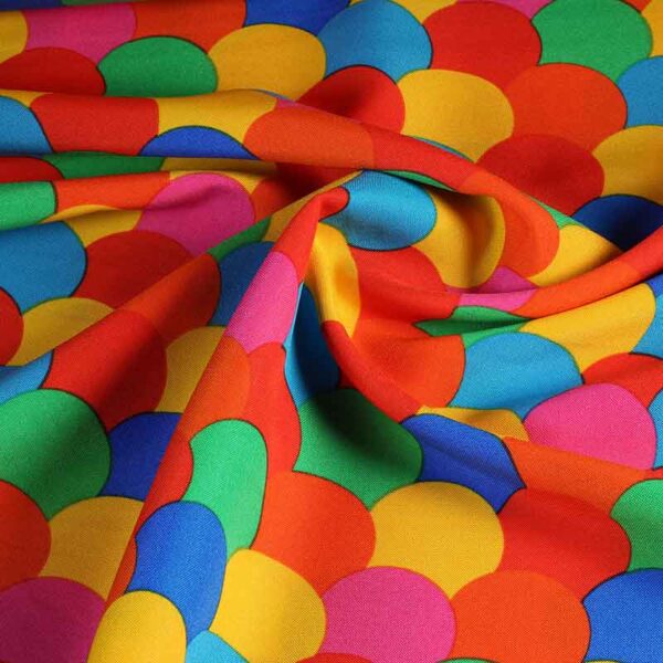 Terlenka stof multicolor bollen