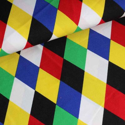 Terlenka stof harlekijn multicolor