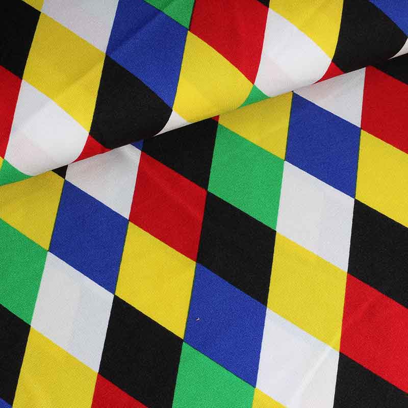 Terlenka stof harlekijn multicolor