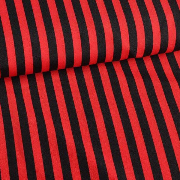 Terlenka streep zwart-rood