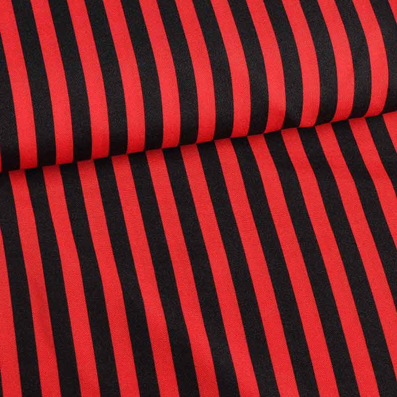 Terlenka streep zwart-rood