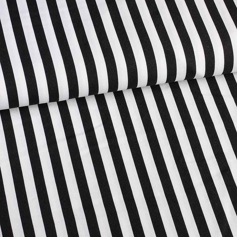 Terlenka streep 1 cm zwart-wit