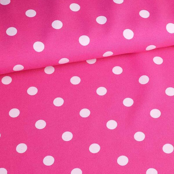 Terlenka stof fuchsia kleine stip wit