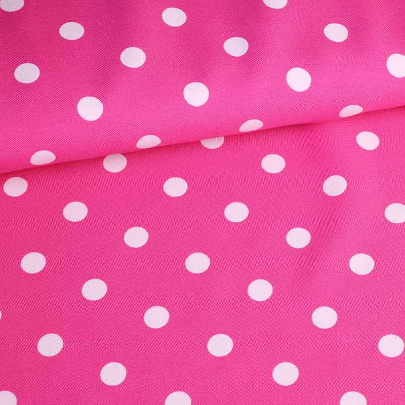 Terlenka stof fuchsia kleine stip wit