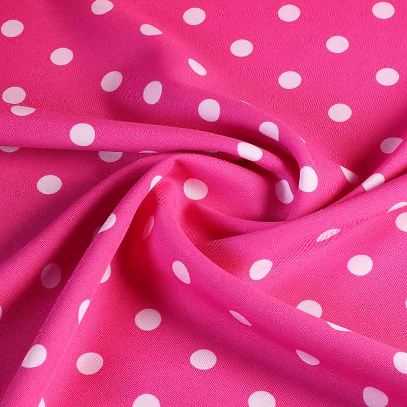 Terlenka stof fuchsia kleine stip wit