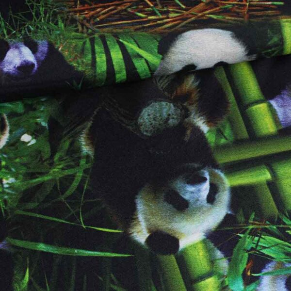Terlenka stof panda digitaal bedrukt