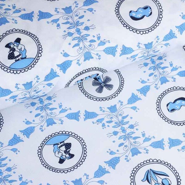 Terlenka stof Delfts blauw
