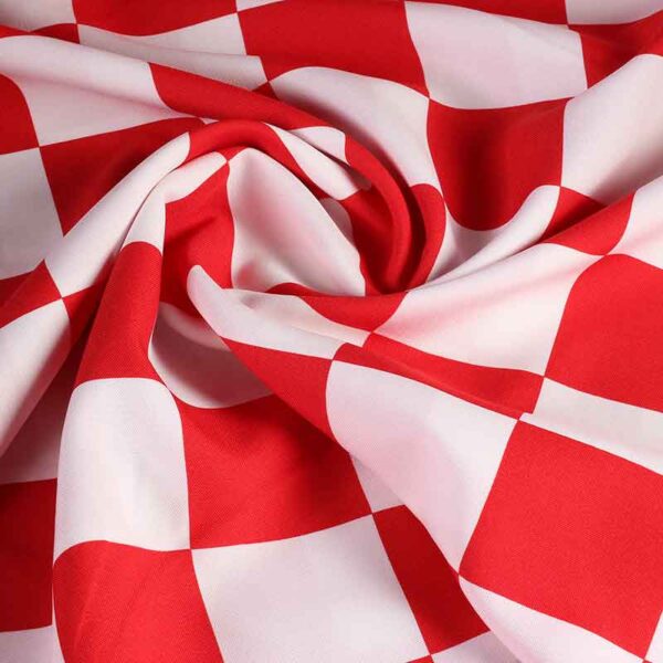 Terlenka stof rood wit