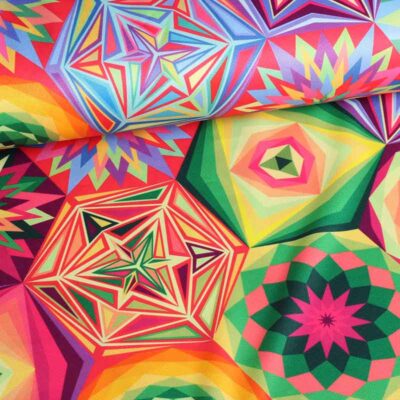 Tricot stof patchwork digitaal bedrukt