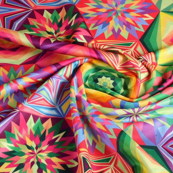 Tricot stof patchwork digitaal bedrukt