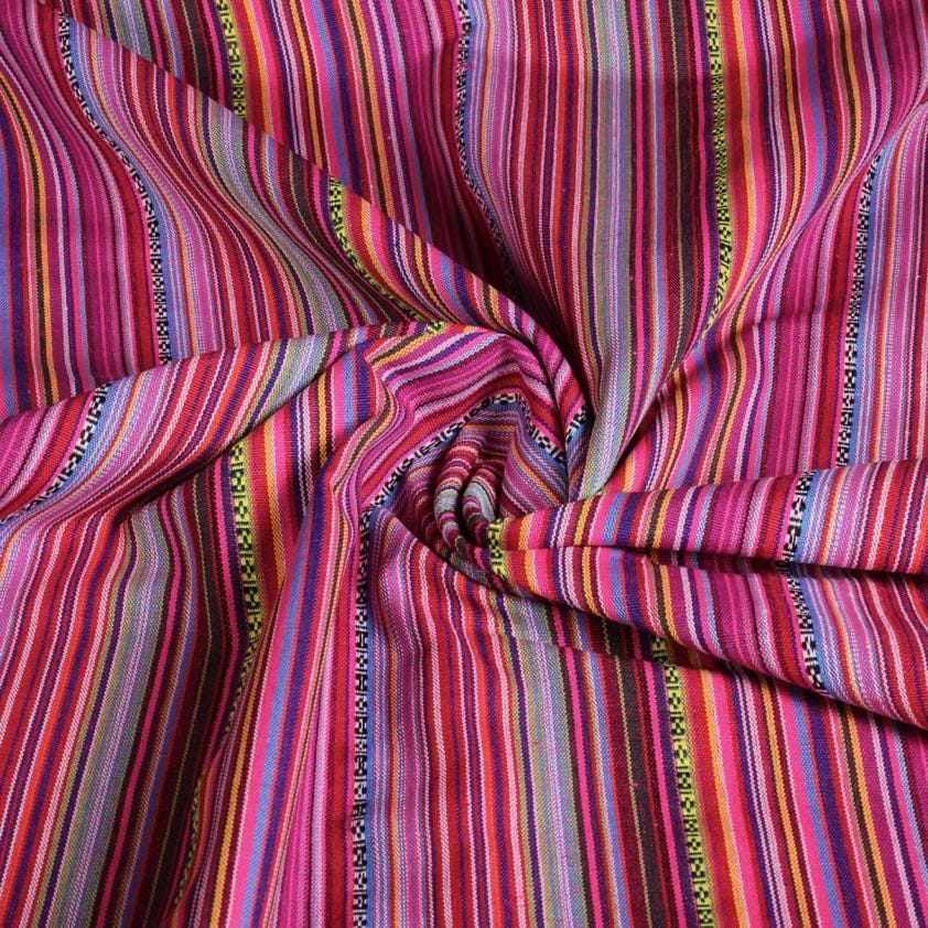 Mexico stof roze multicolor