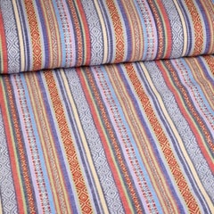 Mexico stof multicolor blauw