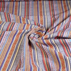 Mexico stof multicolor blauw