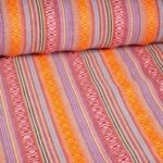 Mexico stof multicolor oranje